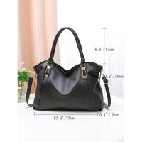 Bolso informal de moda para mujer, bolso de hombro de Color sólido suave de gran capacidad, bolso cruzado, mochila de lujo de alta gama - details 3