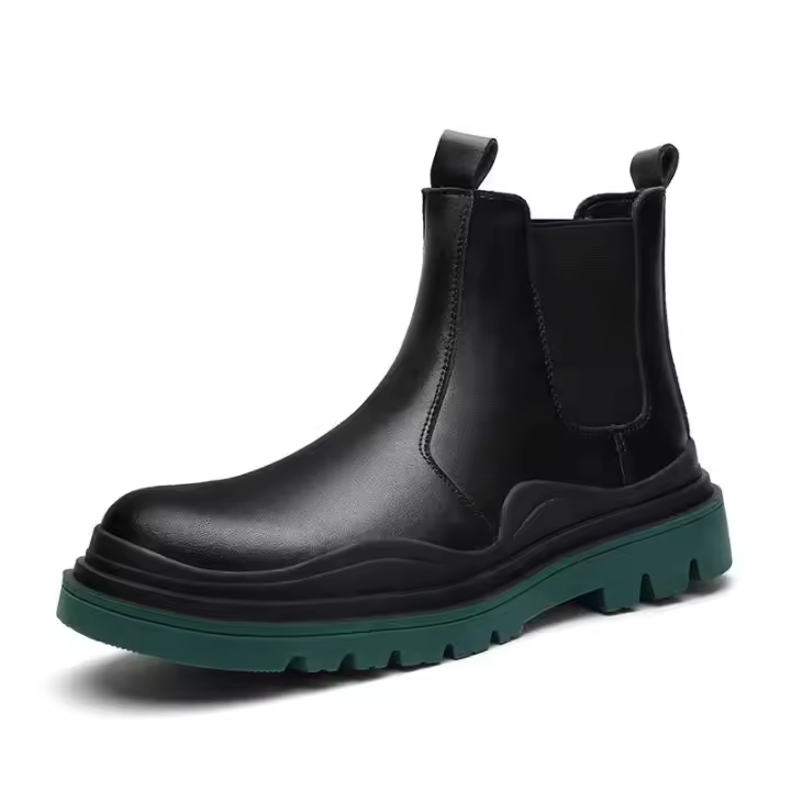 Nuevo vestido de cuero de moda Chelsea para hombres, productos más vendidos de Oxford, calzado deportivo para exteriores, botas cortas, barato - 1