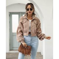 Chaqueta Bomber Cropped con Mangas de Farol Moda de Primavera Vintage de Pana - details 11