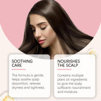 El cuidado del masaje del cuero cabelludo HOEGOA nutre, calma el cuero cabelludo, reduce suavemente el brillo del cabello y es suave. Aceite de romero - details 7