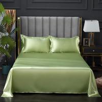 1 pc Bed Sheet for Summer Ice Cool Fabric Top Sheets Satin Smooth Flat Bed Sheet for Double Bedding (no pillowcase) - details 20