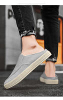 Sandalias para hombre al aire libre Media zapatilla Zapatos casuales de verano Lona Zapato para caminar ligero de fondo suave - details 9