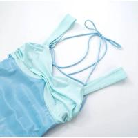 Mini Vestido de Satén con Detalles de Parche Vestido Corto Elegante para Noches, Vestido de Playa y Vacaciones para Mujeres - details 9