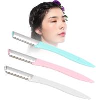 Maquinilla de afeitar facial para mujer, cuchilla de acero inoxidable, afeitadora de vello facial, 3 piezas - details 2