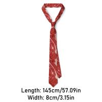 Corbata con diseño de estilo de carne de 8cm, corbata ajustable estrecha con estampado de comida caliente, corbata interesante atada a mano con estampado de comida de carne, camisa para hombre - details 0
