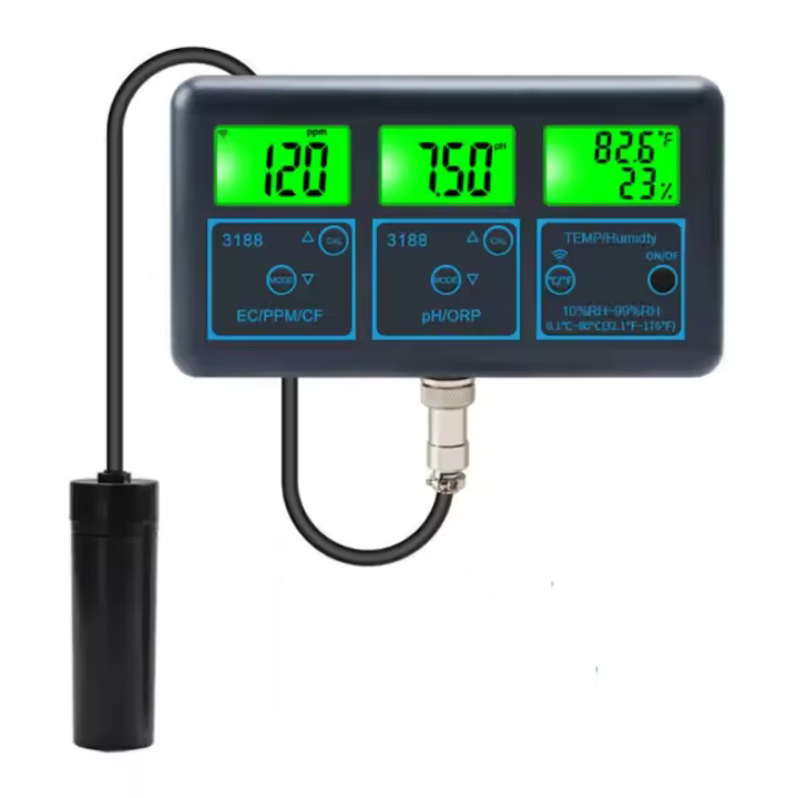 Monitor inteligente 7 en 1 para pecera, medidor de calidad del agua para piscina, WIFI, PH, ORP, EC, PPM - 1