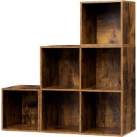 Estanteria Libreria con 6 Compartimentos, Estanteria de Almacenamiento de Madera, para Salon, Estudio y Oficina, Roble Claro, 90x30x90 cm - details 25