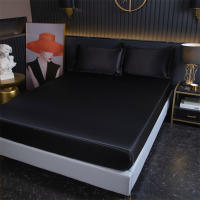 Bonenjoy-sábana bajera para cama tamaño Queen/King, Protector de colchón liso para el hogar, Sábana elástica de lino de Color sólido (sin funda de almohada) - details 4