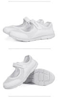 Zapatos informales de verano para mujer, zapatillas suaves y portátiles, suela plana, transpirables, sin cordones, color blanco - details 24