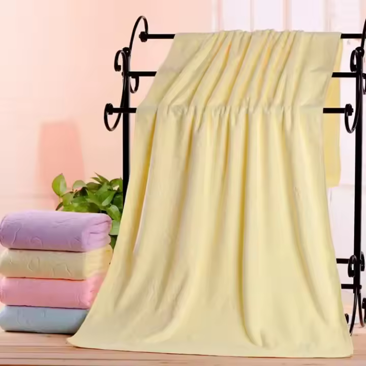 Toalla grande de microfibra para baño, toalla de ducha de secado rápido, absorbente, suave y cómoda, 140x70cm - 1