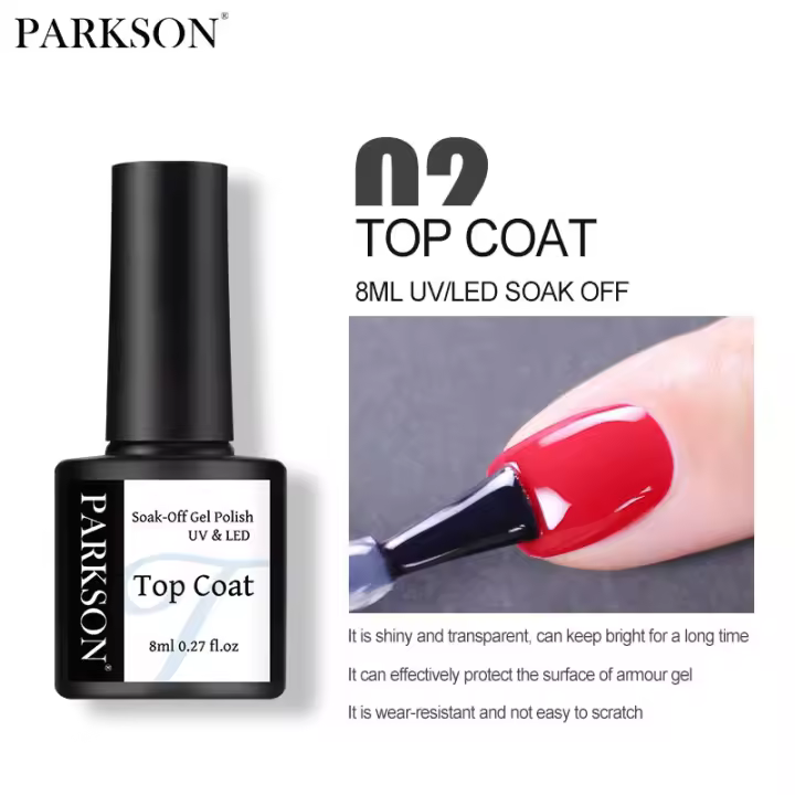 Parkson-esmalte de uñas semipermanente, Gel híbrido, capa Base superior, purpurina, para arte de uñas, UV, LED, 12ml - 1