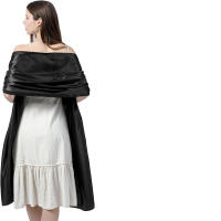 Carf de fiesta para mujer, elegante carf de color olid de color claro, adecuado para vestidos de noche, festivales, bodas y - details 0