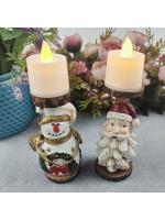Candelabro navideño de anciano, muñeco de nieve, decoración de escritorio para sala de estar, regalo, artesanías de resina, nuevo - details 1