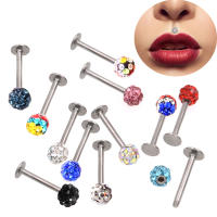 Piercings de acero para los labios, piercings para el cuerpo, Piercing para el cartílago, barras de morne y labio, colores variados, 2 piezas - details 2