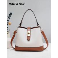 Mochila de lujo Leten Diseño plaitado contrastante Bolso casual sencillo - details 0