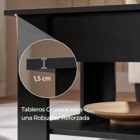 Mesa de Café Elevable y Extensible con Revistero 98x50x(41,8-56) cm Mueble para Sala de Estar y Comedor - details 70