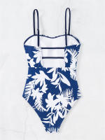Bañador ajustado de una pieza para mujer, traje de baño Sexy con tirantes, Monokini con espalda descubierta, para playa, 2024 - details 8