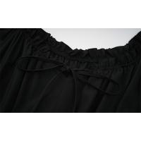 Nuevo vestido irregular retro europeo y americano, vestido con cordón medieval victoriano de manga corta con cuello de una palabra - details 14
