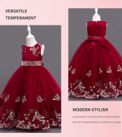 Vestido de noche largo para niñas, estilo princesa, para espectáculos, cumpleaños y eventos. - details 12