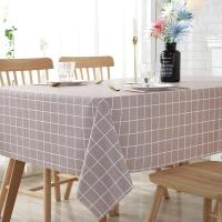 Mantel grueso de plástico PVC, rejilla rectangular, impreso, impermeable, resistente al aceite, adecuado para el hogar, cocina, mesa de comedor, - details 10