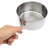 8 unids/set ultraligero de acero inoxidable olla de Picnic Kit de sartén para acampar al aire libre senderismo utensilios de cocina tazón cubierta de taza juego de cocina - details 4