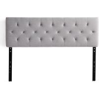 Cabecero tapizado – Cabecero de cama doble – Altura ajustable de 85 a 115 cm, capitoné de diamantes, perla/blanco - details 17