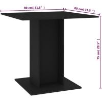 Mesa de Comedor Consola Cocina Bistró Restaurante Salón Sala de Estar Jardín Terraza Hogar Madera Contrachapada Gris Sonoma - details 16