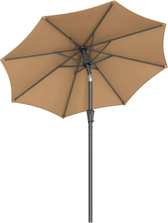 Sombrilla de Jardín 300 cm, UPF 50+, Parasol, 30 ° de Inclinación en dos Direcciones, con , para Patio, Terraza, , Piscina, sin Base, Beige GPU30BE - 1