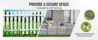 SucceBuy Valla de jardín, barrera para animales de 24 pulgadas x 11 pies, valla de metal para perros con espacio entre picos de 2 pulgadas, valla decorativa para patio y patio - details 4