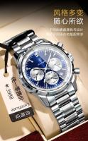 Reloj de cuarzo multifunción con correa de acero nuevo suizo para hombre - details 13