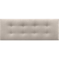 Pro 2 hileras Botones Cabezal tapizado Cama Lujo (Tela Beige, 150x50cm (Camas 150/160)) - details 1