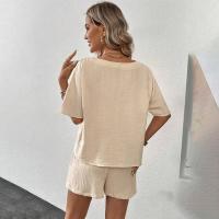 Conjuntos de pantalones cortos sueltos informales de Color sólido para mujer, traje de dos piezas elegante de verano 2025, conjunto completo de ropa femenina - details 1