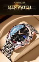 Reloj de Cuarzo de Fecha de Lujo Premium Reloj Deportivo para Hombres a Prueba de Agua con Brillo - details 0