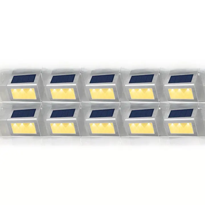 Luces de Escalera Solar de Acero Inoxidable Luces LED Impermeables para Estrellas - 1