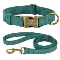 Conjunto Collar personalizado perro, correa plomo caminar, collares de cuero para mascotas, perros pequeños, medianos y grandes, - details 2