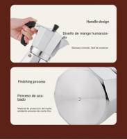 Máquina de espresso y café en la estufa, café italiano y cubano, estufa de gas disponible, 1-14 tazas de café - details 10