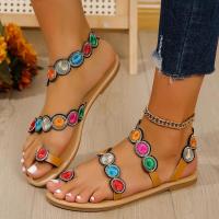 Sandalias de moda con flores de imitación bordadas - details 10