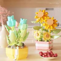 Bloques de Construcción de Cactusas Flor Eterna Bonsái Árbol Jardines Románticos Ladrillos DIY - details 8
