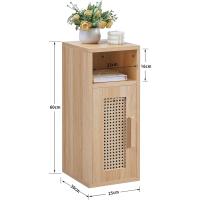 2, Mesa Auxiliar Bohemia con cajón abierto, Mesita de Noche Estrecha Dormitorio, para Dormitorio - details 2
