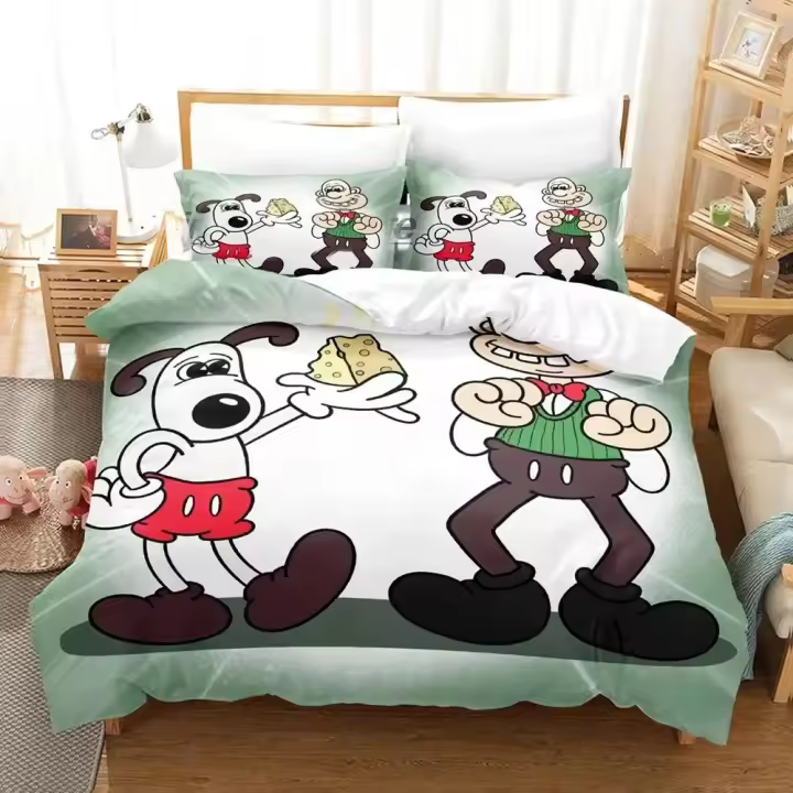 Juego de Ropa de Cama Gromit Kawaii Cubierta de Edredón de Poliéster para Hombres - 1