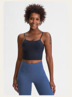 SHINBENE-Top corto de entrenamiento para mujer, sostén deportivo de nailon suave, acolchado, a prueba de sudor, con sujetador incorporado - details 27