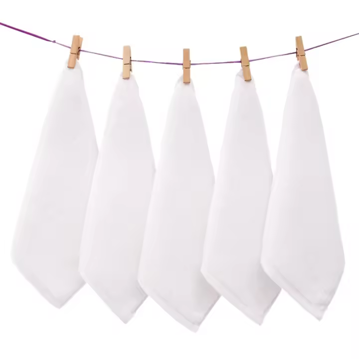 Toallas de algodón para el piezas, toallas de mano suaves de calidad Superior para Hotel, color blanco, 30x30cm, 7 Uds. - 1