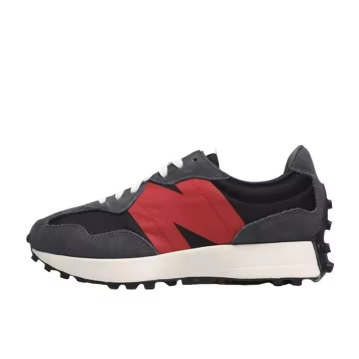 Leten NB 327 gris rojo para hombres y mujeres tela retro cuero antideslizante resistente al desgaste zapatos casuales de corte bajo - 1