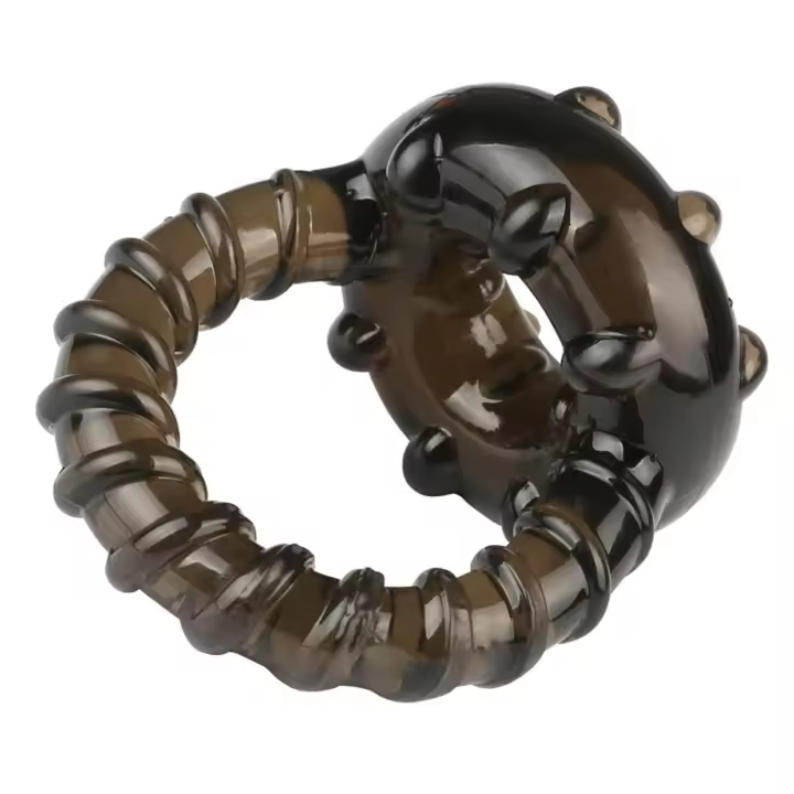 Anillo de restricción de escroto masculino Dual, anillos de eyaculación retardante, dispositivo de castidad extensor, Juguetes sexuales para hombres - 1