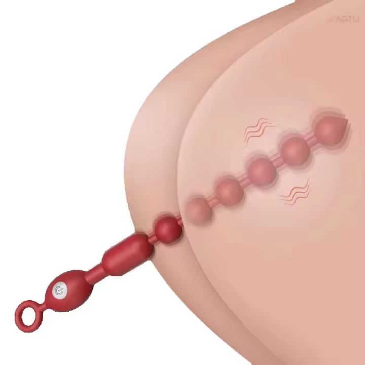 Leten-bolas vibratorias con cuentas, consolador largo para entrenamiento, ano, culo, tapón Anal, tapón Anal, Juguetes sexuales, juguete Anal de próstata - 1