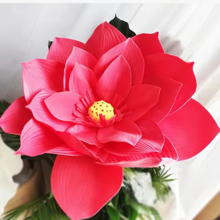 Flor de loto gigante de PE Artificial, exhibición de decoración del hogar, simulación de moda, arte, 40/50cm - 1