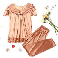 Conjunto de pijama de satén grande 5XL, pijamas cortos, decoración del hogar de mediana edad, pijamas de mujer baratos - details 26