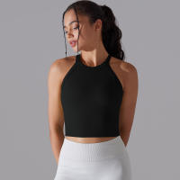 Nessaj-Chaleco deportivo para mujer, sujetador con almohadillas para el pecho, sin costuras, doble capa, a prueba de golpes, top corto, gimnasio, entrenamiento, correr - details 6