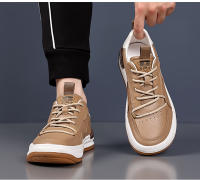 La primera capa de cuero de vaca zapatos casuales, cuero genuino transpirable zapatos de cuero de los hombres, deportes. - details 29