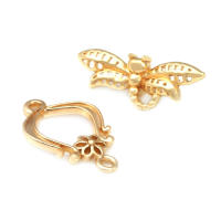 Pulsera de Tirantes Geométricos de Latón Dorado 18K Clasps para Hacer Joyería DIY - details 52